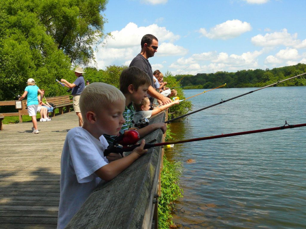 Fishing at Moraine State Park, Photo courtesy of Moraine State Park
