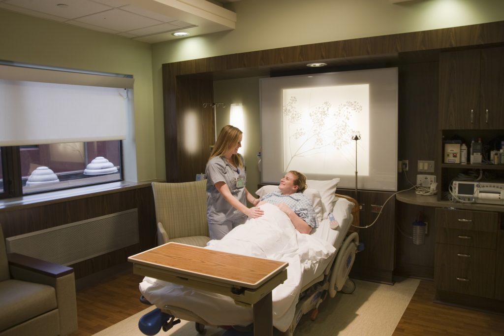 Labor and Delivery Room at West Penn Hospital, Photo courtesy of Allegheny Health Network