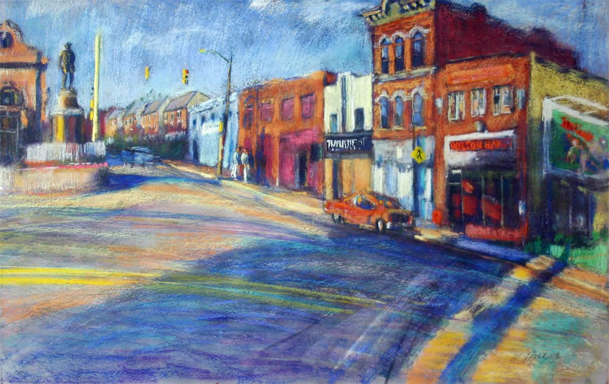"Wilson's BBQ" by William Phfal, is part of the Pittsburgh Public Schools collection donated by The Friends of Art