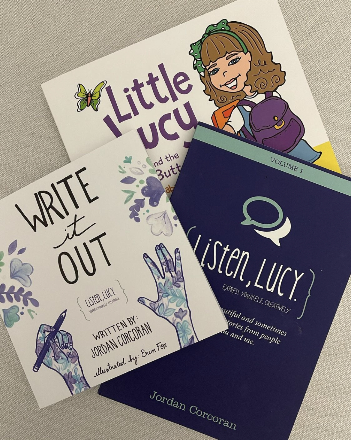 'Listen, Lucy' books by Jordan Corcoran